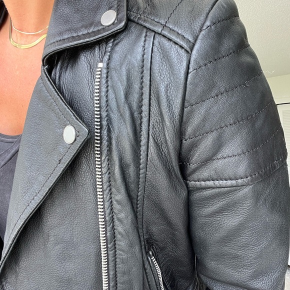Leather biker jacket - Picture 2 of 16